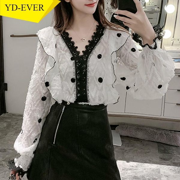 polka dot ruffles blouse women spring 2021 elegant v neck lantern sleeve ladies shirts fashion tassel female 1a253, White
polka dot ruffles blouse women spring 2021 elegant v neck lantern sleeve ladies shirts fashion tassel female 1a253, White