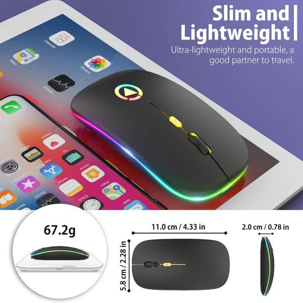 mice dual mode wireless mouse chargeable lightweight portable led colorful light rechargeable mute bluetooth for lappc
mice dual mode wireless mouse chargeable lightweight portable led colorful light rechargeable mute bluetooth for lappc
