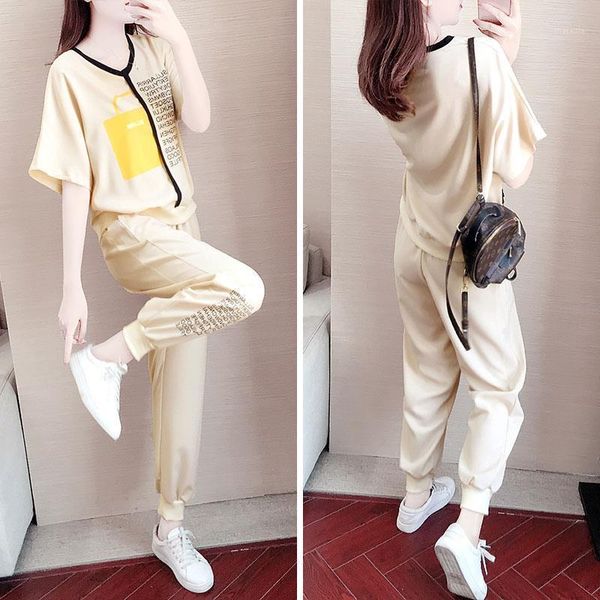 4xl plus size women summer clothing set casual loose v-neck sport suit short sleeve letters printed two pieces women's tracksuits, Gray
4xl plus size women summer clothing set casual loose v-neck sport suit short sleeve letters printed two pieces women's tracksuits, Gray