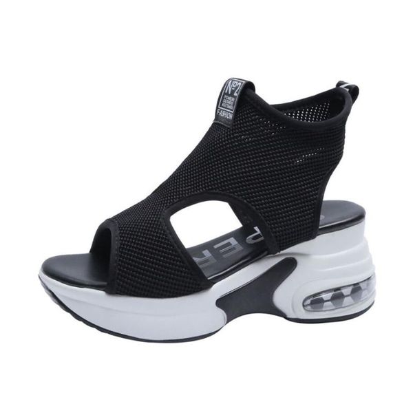 sandals woman summer wedge korean style breathable inner increase platform high heels, Black
sandals woman summer wedge korean style breathable inner increase platform high heels, Black