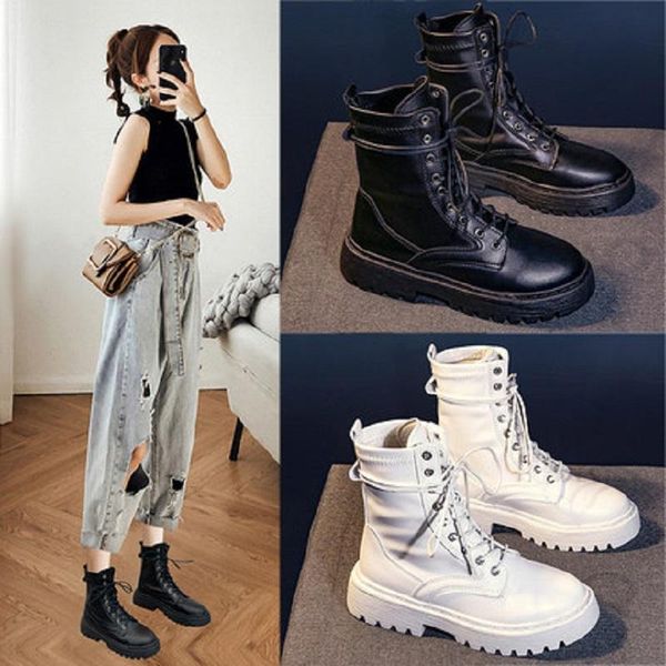 boots spring and autumn fashion mid-heel thick-soled non-slip ladies korean style short-tube lace-up single boots., Black
boots spring and autumn fashion mid-heel thick-soled non-slip ladies korean style short-tube lace-up single boots., Black