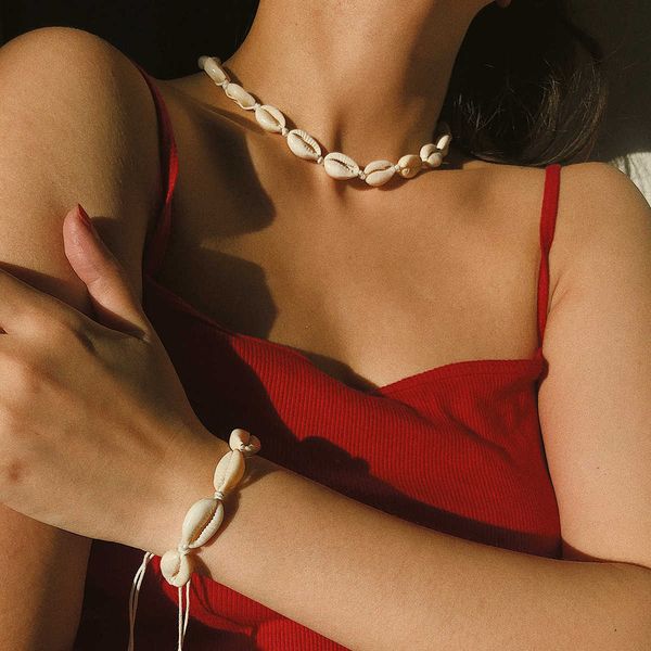 jewelry simple pearl geometric set woven shell color thread adjustable necklace, Silver
jewelry simple pearl geometric set woven shell color thread adjustable necklace, Silver