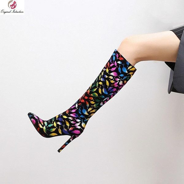 boots autumn winter knee high print women thin heels pointed toe zip 2021 long fashion party casual shoes female1, Black
boots autumn winter knee high print women thin heels pointed toe zip 2021 long fashion party casual shoes female1, Black