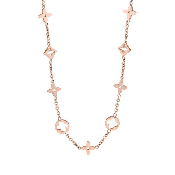 chains fashion titanium steel gold plated necklace clover chain woman jewelry holiday gift, Silver
chains fashion titanium steel gold plated necklace clover chain woman jewelry holiday gift, Silver