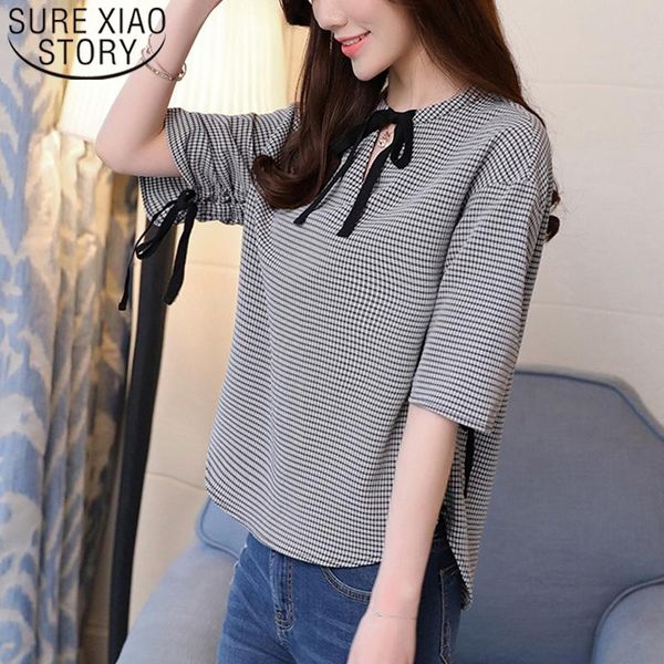 2021 fashion women blouse sweet plaid shirt summer half sleeve v neck slim thin ladies casual women clothing blusas 0286 40, White
2021 fashion women blouse sweet plaid shirt summer half sleeve v neck slim thin ladies casual women clothing blusas 0286 40, White