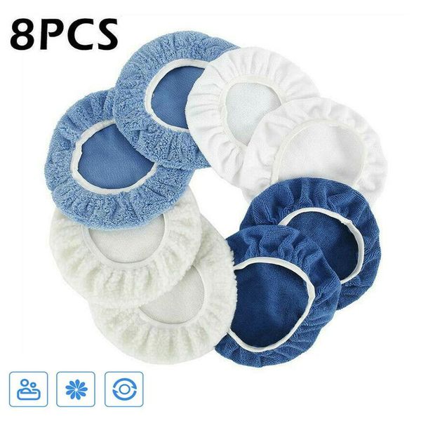 care products 8pcs car microfiber polisher bonnets polishing pads wax wash buffer for house auto accessories