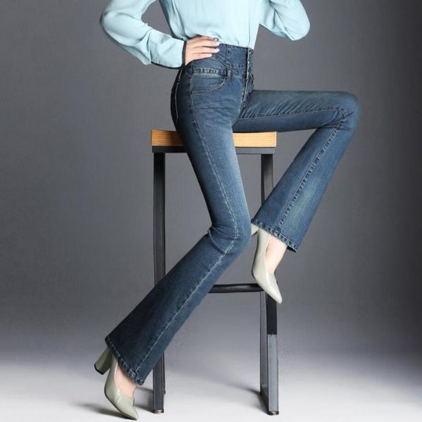 women's jeans yy spring autumn fashion long pants women high waist single-breasted front zipper pockets flare, Blue
women's jeans yy spring autumn fashion long pants women high waist single-breasted front zipper pockets flare, Blue