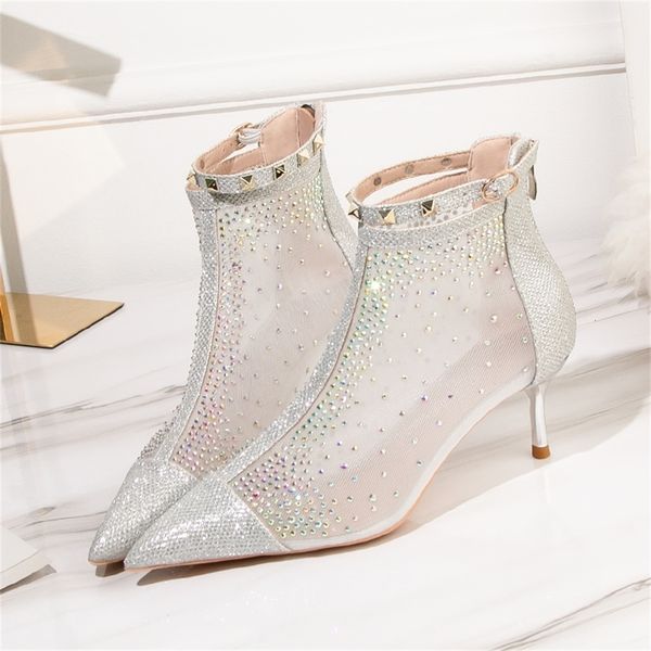 new women's spring sandals, rivet boots, sequins, zippers, high heels, pointed, mesh, size 34-41, crystal fashion, Black
new women's spring sandals, rivet boots, sequins, zippers, high heels, pointed, mesh, size 34-41, crystal fashion, Black