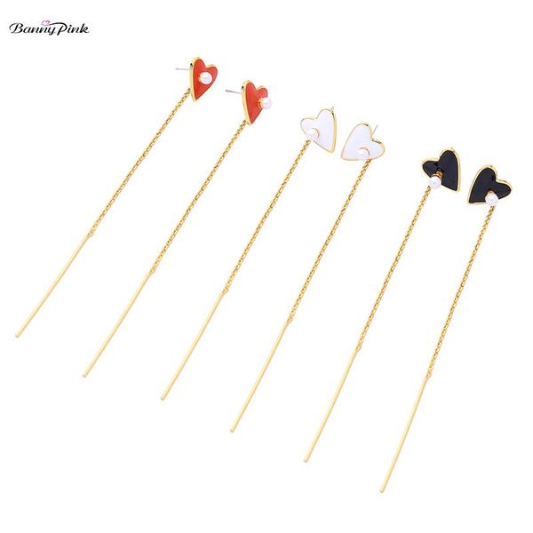 stud banny pink sweet enamel red white heart earrings for women party copper long ear line post chic pendant, Golden;silver
stud banny pink sweet enamel red white heart earrings for women party copper long ear line post chic pendant, Golden;silver
