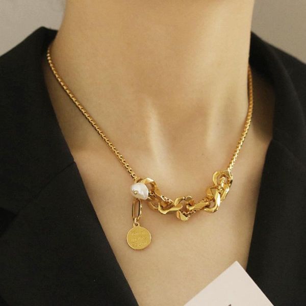 vacuum plating natural real pearl personality trendy fashion clavicle chain necklace pendant baroque luxury jewelry female, Silver
vacuum plating natural real pearl personality trendy fashion clavicle chain necklace pendant baroque luxury jewelry female, Silver
