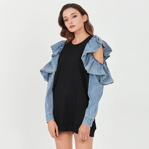 patchwork sweatshirt for women o neck butterfly short sleeve designer loose hit color oversize clothes female 2021, Black
patchwork sweatshirt for women o neck butterfly short sleeve designer loose hit color oversize clothes female 2021, Black