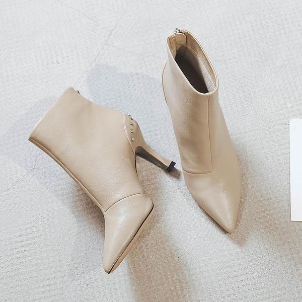 boots 2021 spring of beautiful women's pointed thin heel short and autumn winter single boot versatile zipper, Black
boots 2021 spring of beautiful women's pointed thin heel short and autumn winter single boot versatile zipper, Black