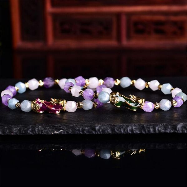 charm bracelets dropship 2021 natural faceted purple crystal beads change color pixiu bracelet vietnamese sand gold women jewelry gift, Golden;silver
charm bracelets dropship 2021 natural faceted purple crystal beads change color pixiu bracelet vietnamese sand gold women jewelry gift, Golden;silver