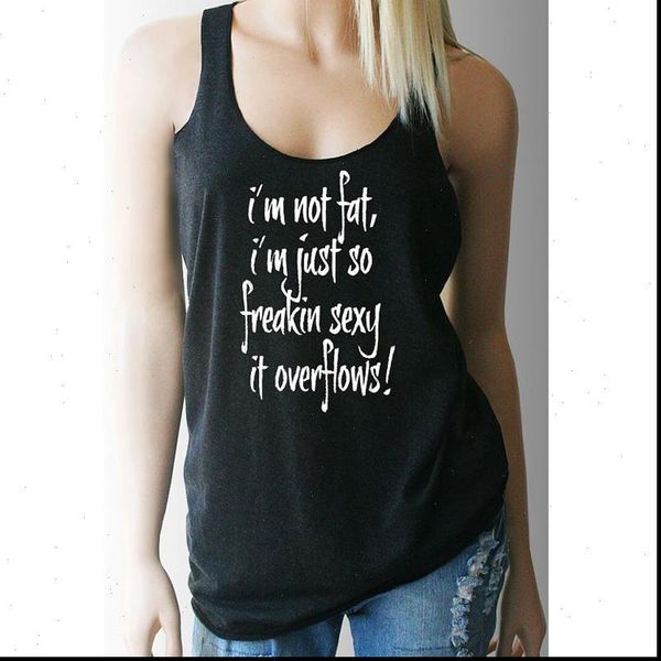 vest im not fat im just so it overflows tank women sleeveless funny tank casual summer black workout shirt, White
vest im not fat im just so it overflows tank women sleeveless funny tank casual summer black workout shirt, White
