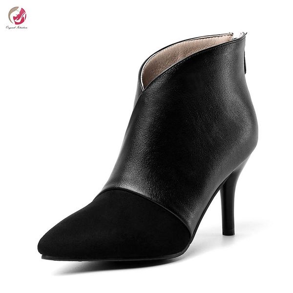 boots original intention elegant lady ankle pointed toe thin high heels black brown charm fashion shoes woman plus size3-16
boots original intention elegant lady ankle pointed toe thin high heels black brown charm fashion shoes woman plus size3-16