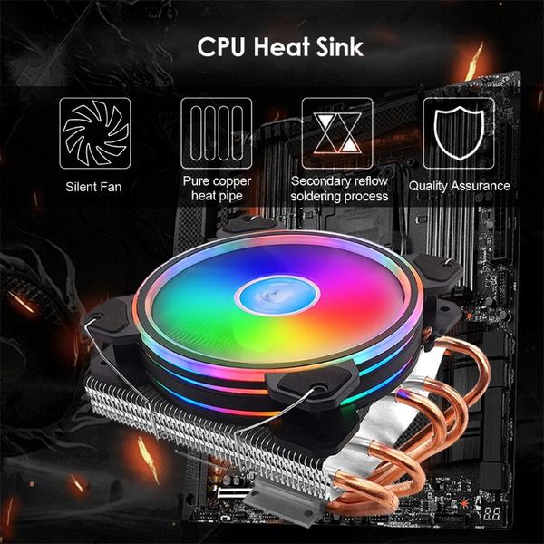 5 copper heatpipes silent cooler computer water cooling system waterblock 120mm rgb cpu cooling fan for deskpc
5 copper heatpipes silent cooler computer water cooling system waterblock 120mm rgb cpu cooling fan for deskpc