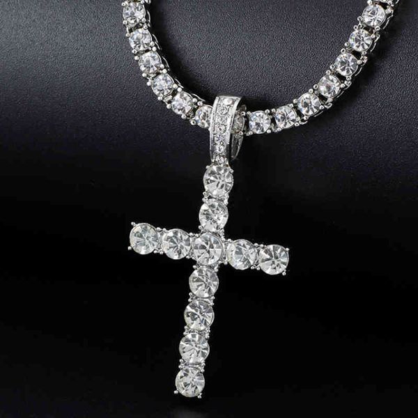 men women hip hop cross pendant necklace with 4mm zircon tennis chain iced out bling necklaces hiphop jewelry fashion a++, Silver
men women hip hop cross pendant necklace with 4mm zircon tennis chain iced out bling necklaces hiphop jewelry fashion a++, Silver