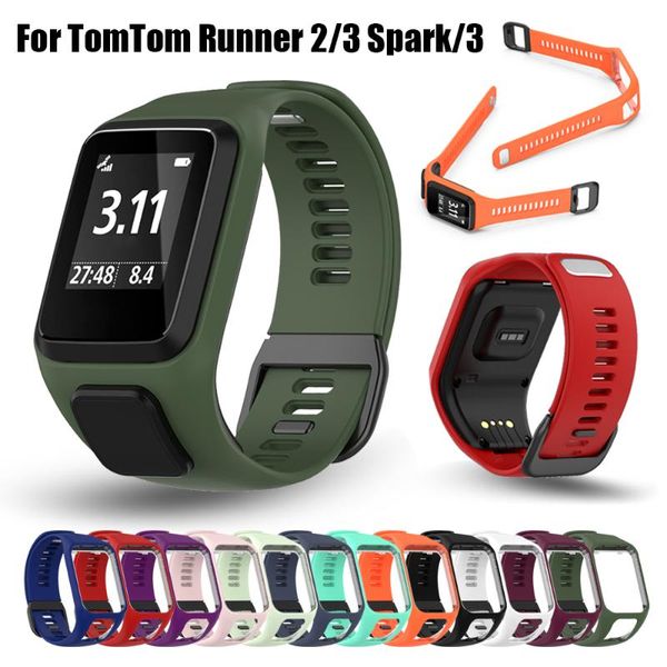 watch bands replacement soft silicone strap for tomtom runner 2/3 spark/3 sport tom ristband correa belt, Black;brown 
watch bands replacement soft silicone strap for tomtom runner 2/3 spark/3 sport tom ristband correa belt, Black;brown
