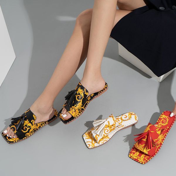 women slippers fashion tassels summer shoes brand beach slides retro mules shoes for women flat slipper outdoor, Black
women slippers fashion tassels summer shoes brand beach slides retro mules shoes for women flat slipper outdoor, Black