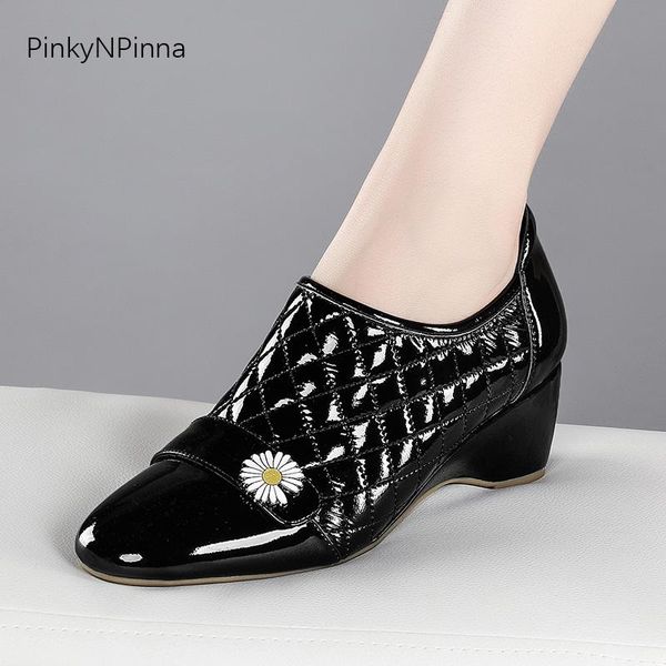 dress shoes luxury women sheepskin patent leather mules pumps wedges heels daisy flower front buckle party commuter soft plus size, Black
dress shoes luxury women sheepskin patent leather mules pumps wedges heels daisy flower front buckle party commuter soft plus size, Black