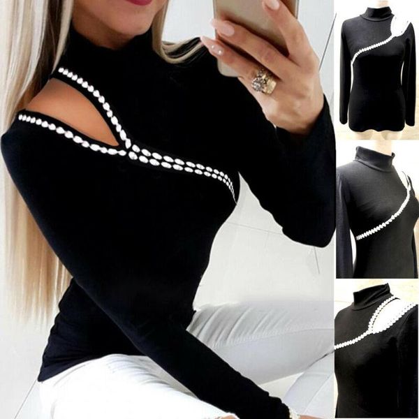 new women blouses ladies long sleeve cut shoulder pullover jumper turtleneck hollow out skinny casual daily ladies 2021, White
new women blouses ladies long sleeve cut shoulder pullover jumper turtleneck hollow out skinny casual daily ladies 2021, White
