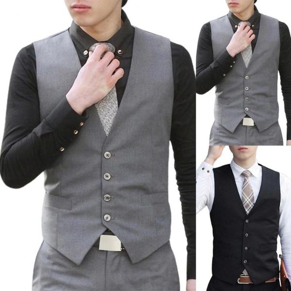 men' tank vest v neck formal men back strap pocket suit male slim fit waistcoat business dress clothing, White;black
men' tank vest v neck formal men back strap pocket suit male slim fit waistcoat business dress clothing, White;black