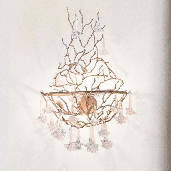 wall lamp post-morden crystal light vintage all copper living room hallway stairway tv background bed
wall lamp post-morden crystal light vintage all copper living room hallway stairway tv background bed