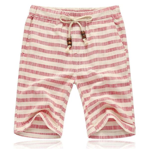 new striped cotton linen casual mens shorts summer bermuda men's short pants, White;black
new striped cotton linen casual mens shorts summer bermuda men's short pants, White;black