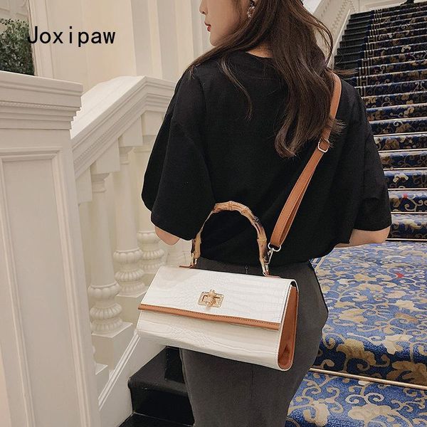 cross body pu leather women's designer handbag purse fashion casual retro crocodile pattern bamboo handle messenger bag
cross body pu leather women's designer handbag purse fashion casual retro crocodile pattern bamboo handle messenger bag