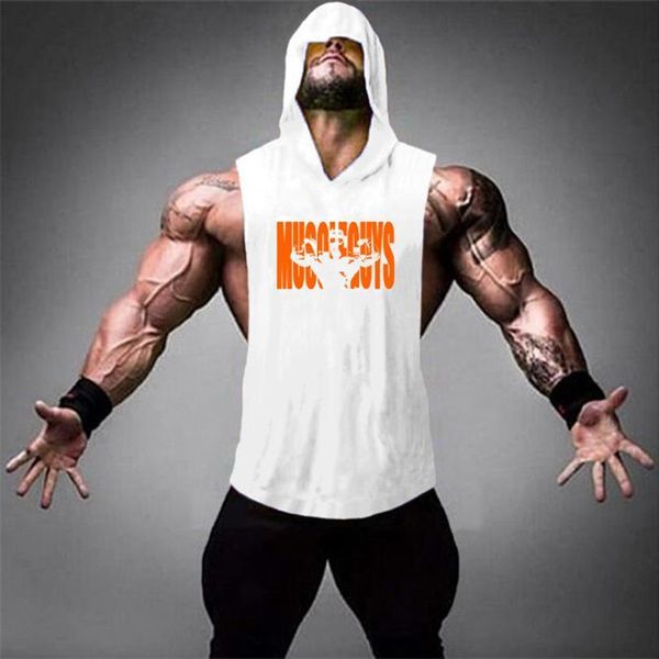 vest bodybuilding cotton tank men muscle hooded sleeveless shirt casual gyms clothing brand singlet fitness sportswear, White;black
vest bodybuilding cotton tank men muscle hooded sleeveless shirt casual gyms clothing brand singlet fitness sportswear, White;black