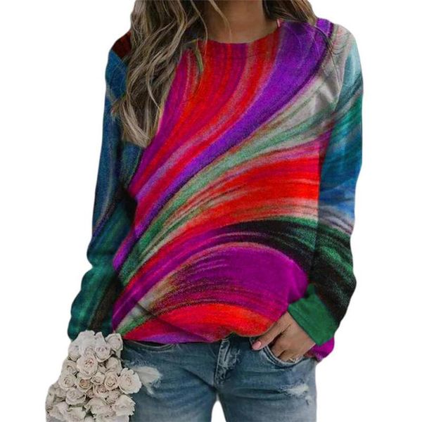 women's t-shirt women t-shirts spring autumn casual loose colour printed o neck long sleeve pullover elegant ladies s-5xl plus size, White
women's t-shirt women t-shirts spring autumn casual loose colour printed o neck long sleeve pullover elegant ladies s-5xl plus size, White