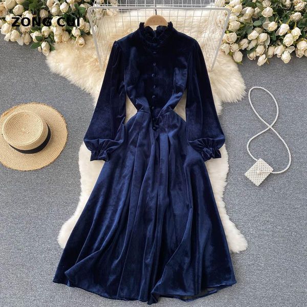 casual dresses velvet maxi dress autumn winter women stand collar puff sleeve button waist dark blue/burgundy elegant, Black;gray
casual dresses velvet maxi dress autumn winter women stand collar puff sleeve button waist dark blue/burgundy elegant, Black;gray