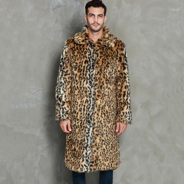 man winter keep warm faux fur coat plus size loose fashion long sleeve leopard print thicken imitation turn-down collar men's jackets, Black;brown
man winter keep warm faux fur coat plus size loose fashion long sleeve leopard print thicken imitation turn-down collar men's jackets, Black;brown