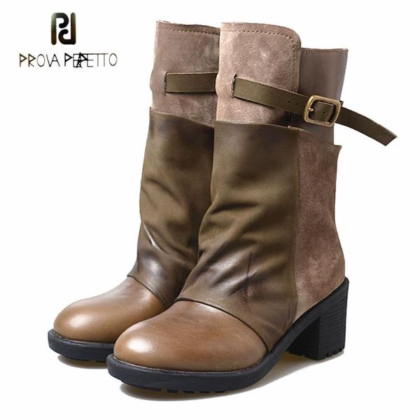 boots prova perfetto winter women gladiator genuine leather patchwork females round toe chunky high heel buckle blet short, Black
boots prova perfetto winter women gladiator genuine leather patchwork females round toe chunky high heel buckle blet short, Black