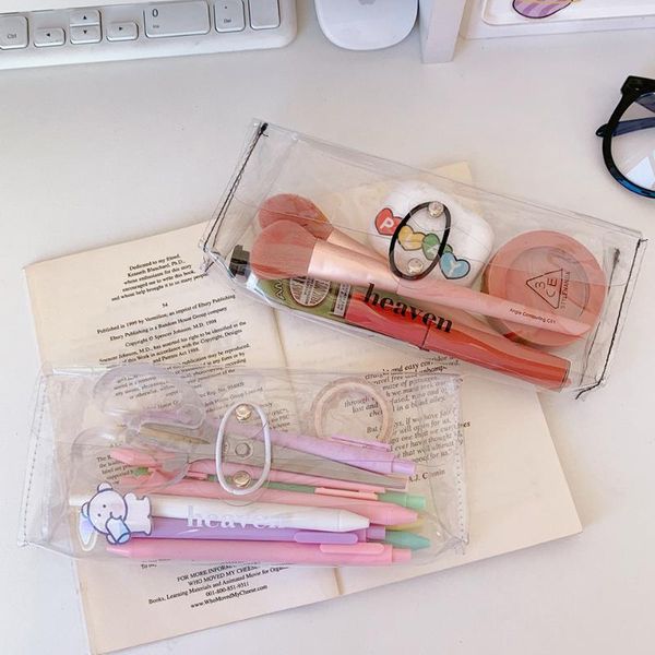 pencil bags transparent waterproof big case school supplies bag stationery storage cosmetic makeup handbag organizer
pencil bags transparent waterproof big case school supplies bag stationery storage cosmetic makeup handbag organizer