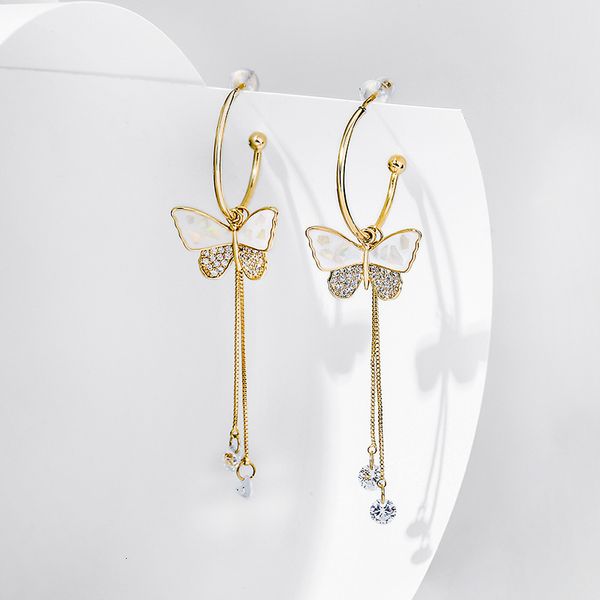 925 sier needle long tassel earrings female super fairy butterfly fashion personality elegant small fresh, Golden
925 sier needle long tassel earrings female super fairy butterfly fashion personality elegant small fresh, Golden