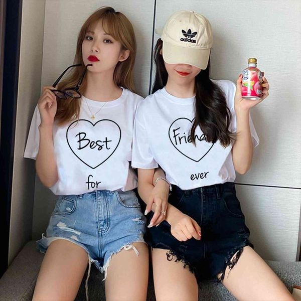 forever friend loose cute women t shirt matching letter print girl punk couples clothes sister, White
forever friend loose cute women t shirt matching letter print girl punk couples clothes sister, White