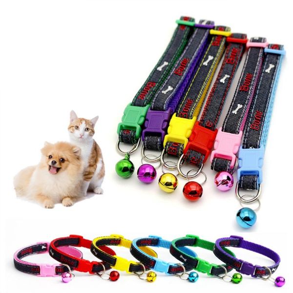 jean fabric dog collar adjustable puppy cat collar with bell for small medium dog and cat
jean fabric dog collar adjustable puppy cat collar with bell for small medium dog and cat