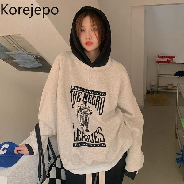 women's hoodies & sweatshirts korejepo vintage print hooded jacket women splicing autumn 2021 lazy style loose plush student long sleev, Black
women's hoodies & sweatshirts korejepo vintage print hooded jacket women splicing autumn 2021 lazy style loose plush student long sleev, Black