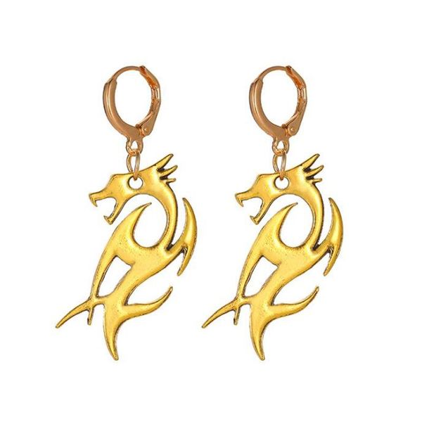 hoop & huggie hollow dragon pattern pendant earrings for women round circle ear buckle punk style ring jewelry, Golden;silver
hoop & huggie hollow dragon pattern pendant earrings for women round circle ear buckle punk style ring jewelry, Golden;silver