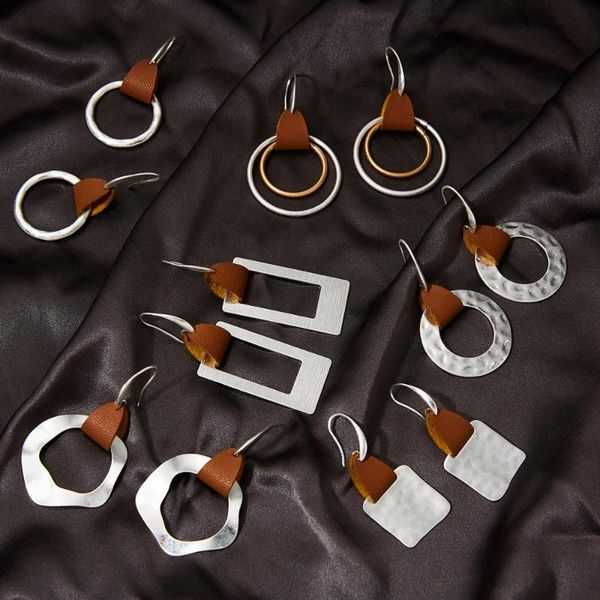 dangle & chandelier geometric size double circle drop earrings brown leather regular rectangle for women 2021 ladies party gift, Silver
dangle & chandelier geometric size double circle drop earrings brown leather regular rectangle for women 2021 ladies party gift, Silver