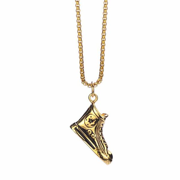 chains stainless steel hip hop gold men punk rock shoes pendant necklace fashion jewelry gift for him with chain, Silver
chains stainless steel hip hop gold men punk rock shoes pendant necklace fashion jewelry gift for him with chain, Silver