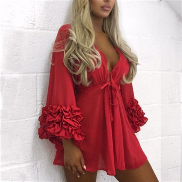 women bikini cover up swimwear ladies summer chiffon beach floral ruffles v-neck blouse women clothes
women bikini cover up swimwear ladies summer chiffon beach floral ruffles v-neck blouse women clothes