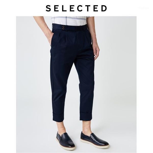 men's autumn & winter stiff buckled tapered crop pants s|419314532, Black
men's autumn & winter stiff buckled tapered crop pants s|419314532, Black