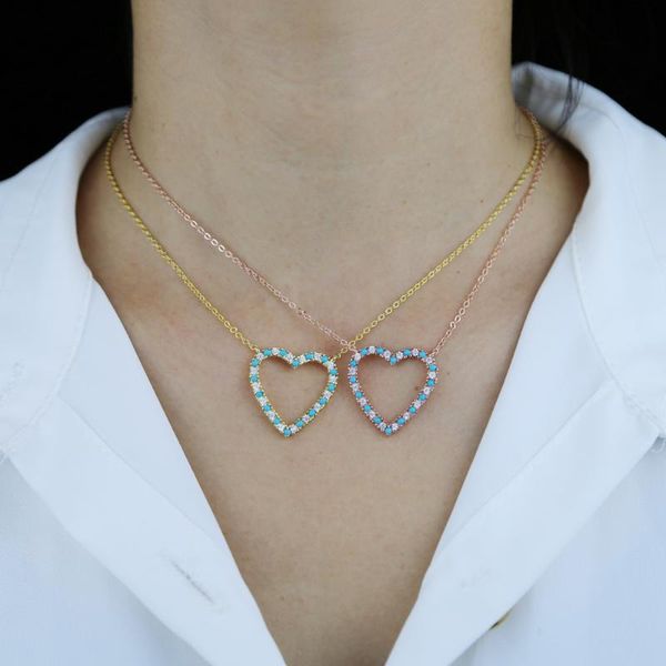 chokers wholesale romantic korean style charm blue turquoise cubic zircons paved heart pendant necklace for women lover gift jewelry, Golden;silver
chokers wholesale romantic korean style charm blue turquoise cubic zircons paved heart pendant necklace for women lover gift jewelry, Golden;silver