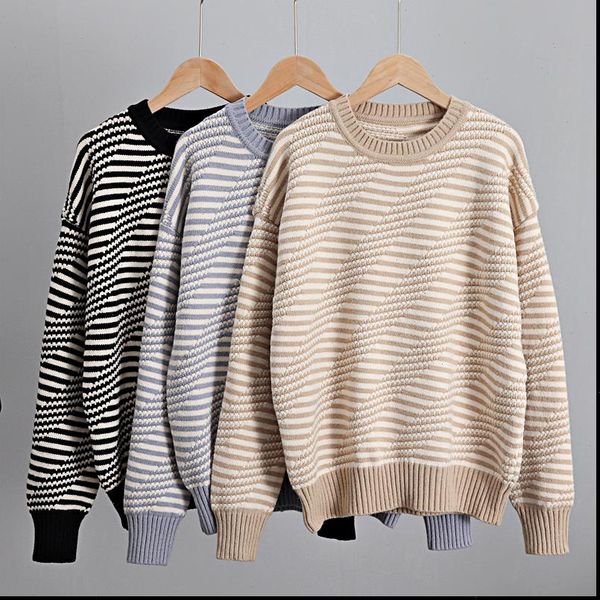 thick oversized women pullover sweater long sleeve lady outfits jacquard knitted jumper warm female sweater, White;black
thick oversized women pullover sweater long sleeve lady outfits jacquard knitted jumper warm female sweater, White;black