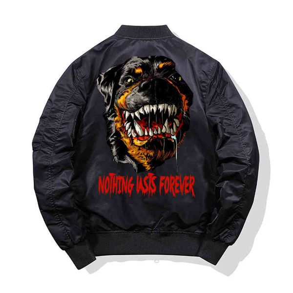 bomber printed with ferocious animals, stre suit, windproof , pilot's thick et, Black;brown
bomber printed with ferocious animals, stre suit, windproof , pilot's thick et, Black;brown