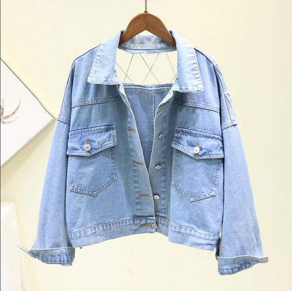 women's jackets cowboy short jacket 2021 spring cool personality back hollow out diamond tassels denim coat fashion jeans, Black;brown
women's jackets cowboy short jacket 2021 spring cool personality back hollow out diamond tassels denim coat fashion jeans, Black;brown