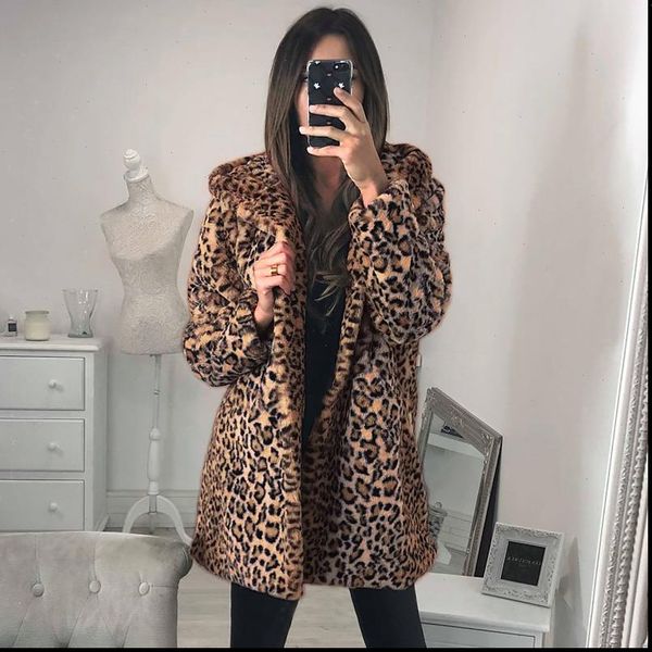 leopard coats new women hooded faux fur coat winter warm plush fake jacket fashion artificial fur womens outwear, Black
leopard coats new women hooded faux fur coat winter warm plush fake jacket fashion artificial fur womens outwear, Black