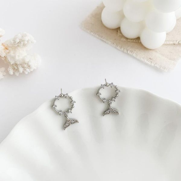 dangle & chandelier orgin summer temperament round mermaid tail earrings for women bling hollow out wedding jewelry, Silver
dangle & chandelier orgin summer temperament round mermaid tail earrings for women bling hollow out wedding jewelry, Silver